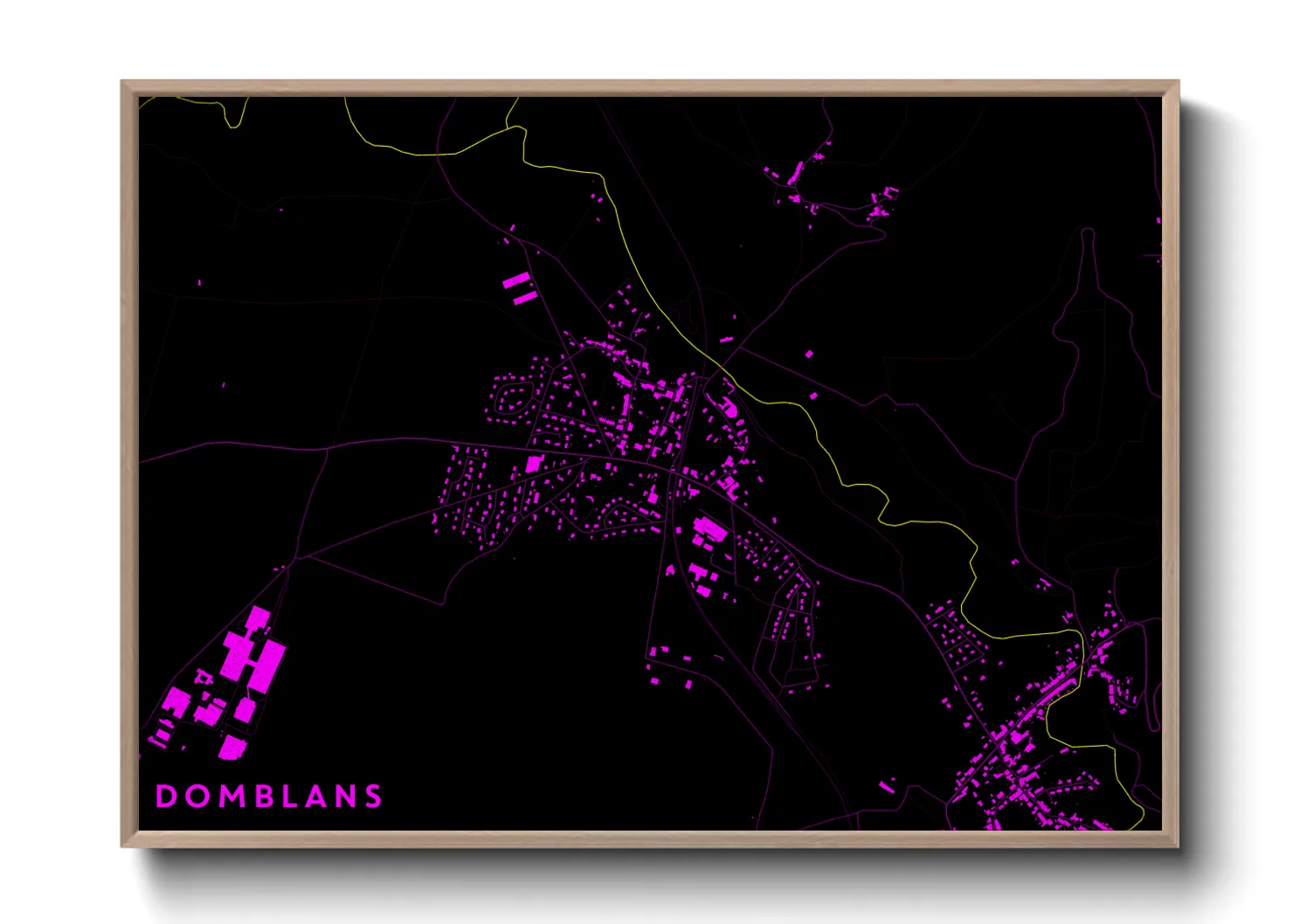 Une affiche de carte sur Domblans
