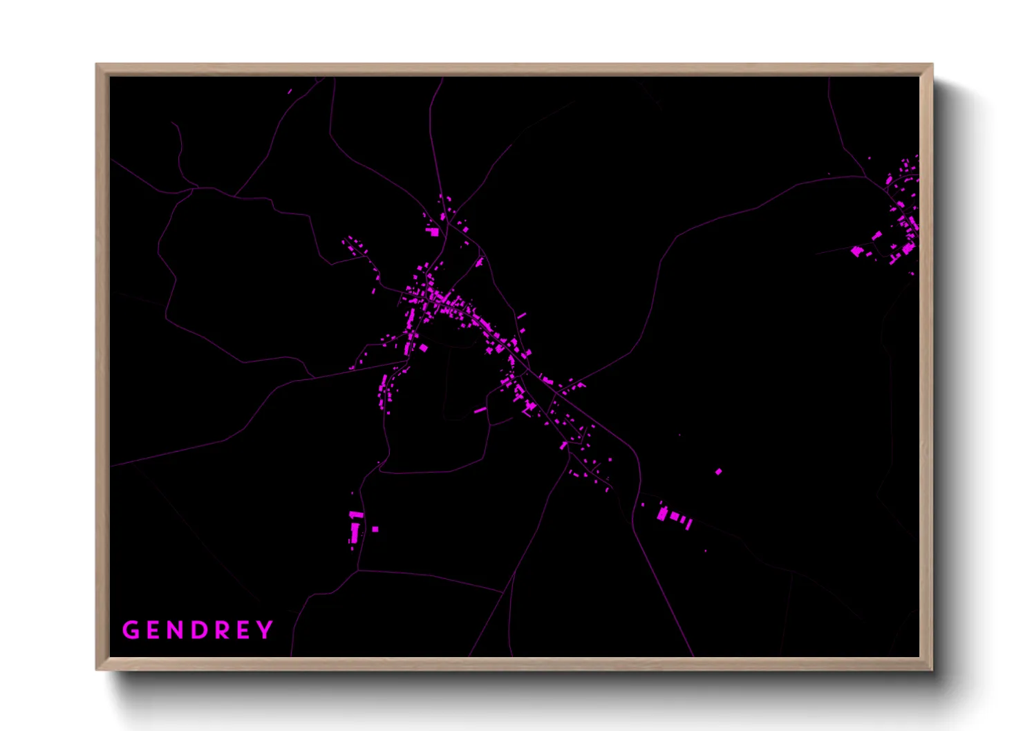 Une affiche de carte sur Gendrey