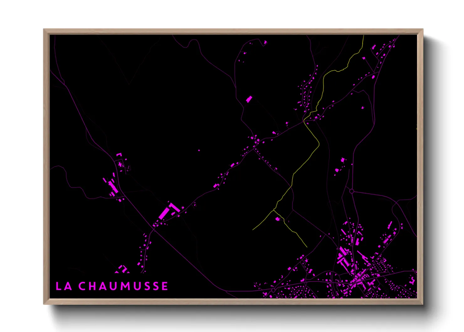 Une affiche de carte sur La Chaumusse