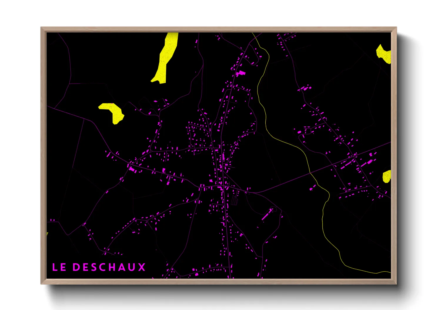 Une affiche de carte sur Le Deschaux