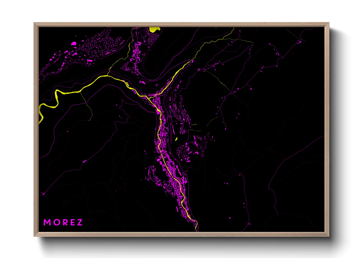 Une affiche de carte sur Morez