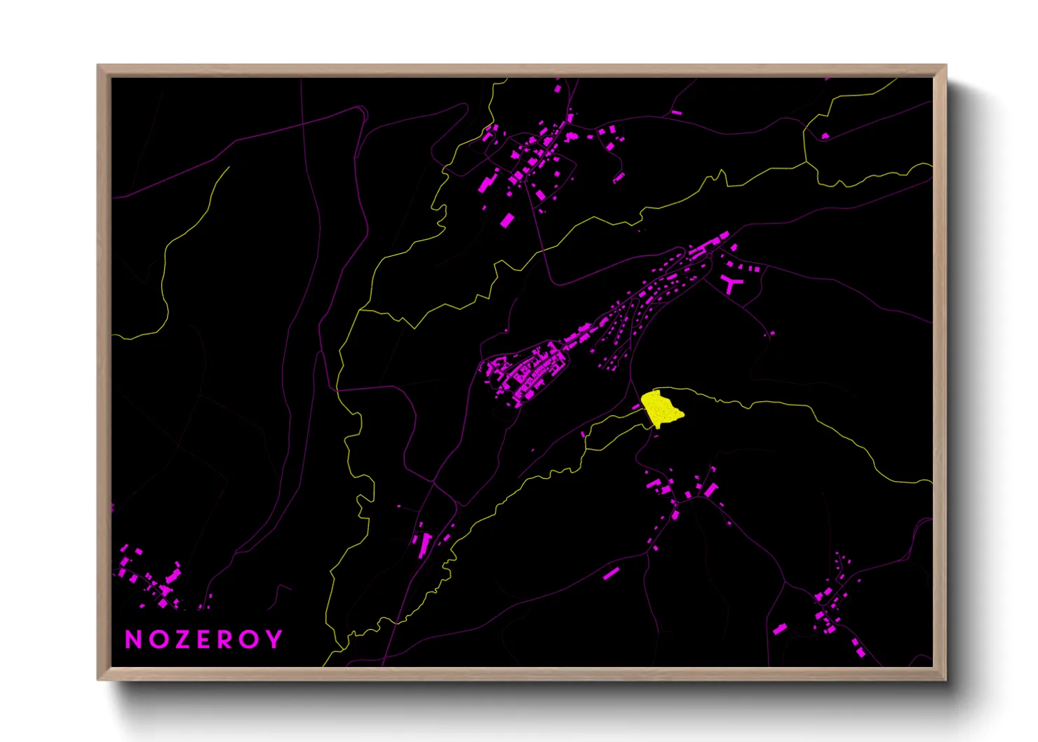 Une affiche de carte sur Nozeroy