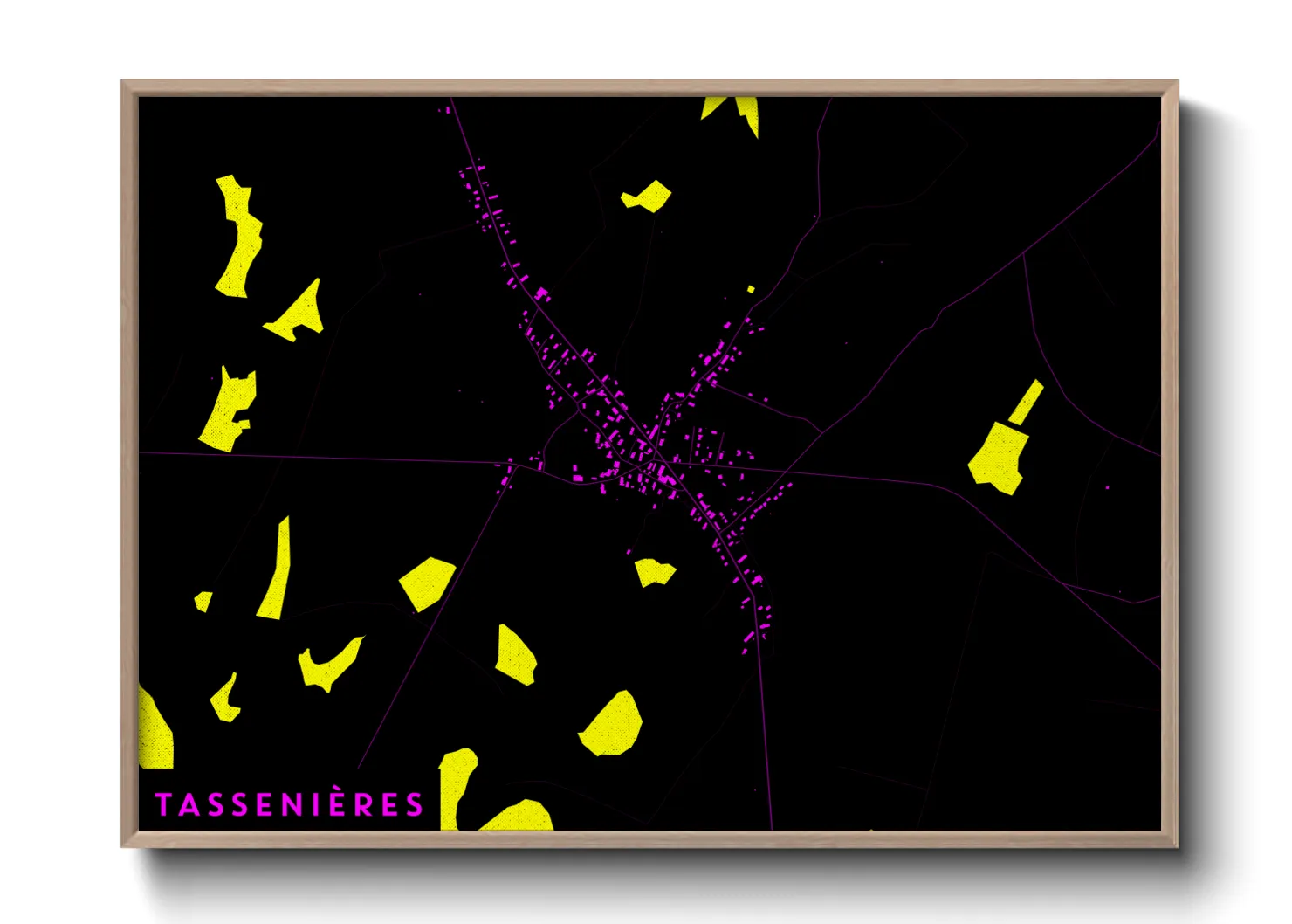 Une affiche de carte sur Tassenières