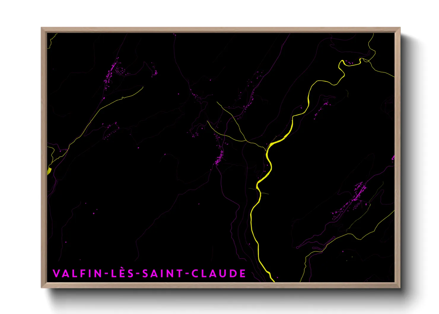 Une affiche de carte sur Valfin-lès-Saint-Claude