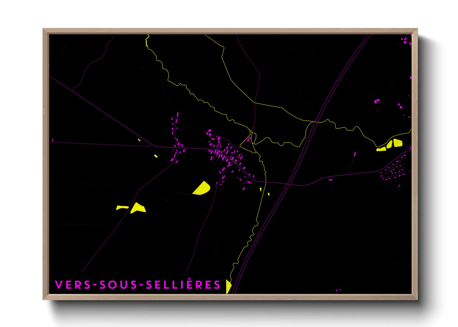 Une affiche de carte sur Vers-sous-Sellières