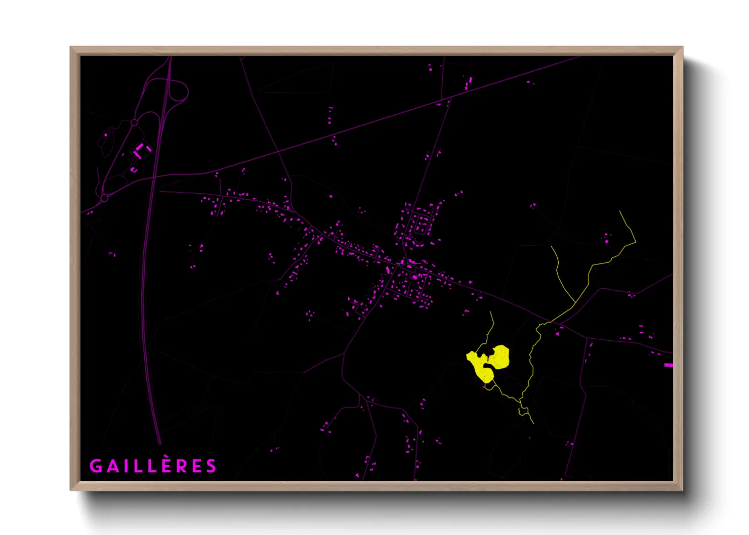 Une affiche de carte sur Gaillères