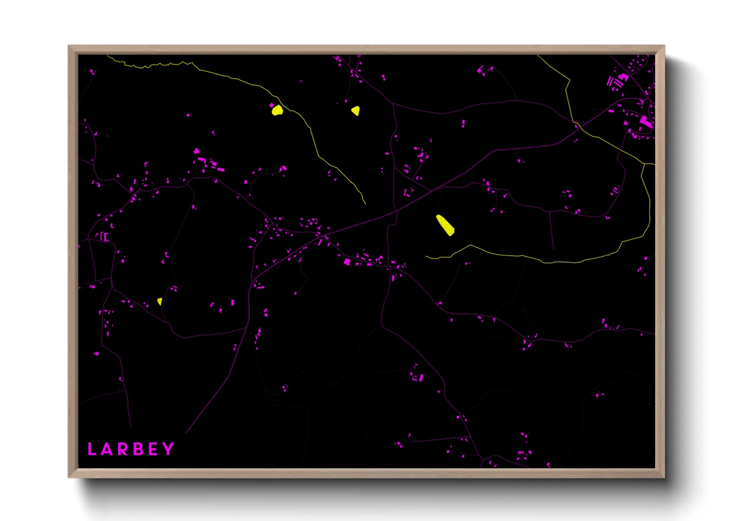 Une affiche de carte sur Larbey