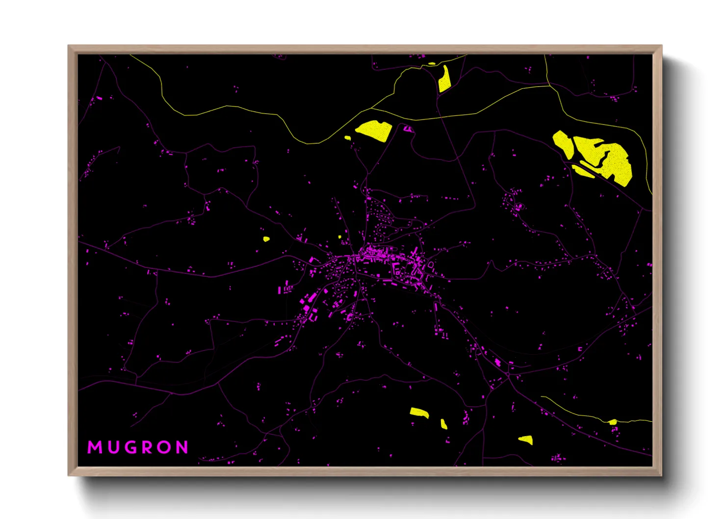 Une affiche de carte sur Mugron