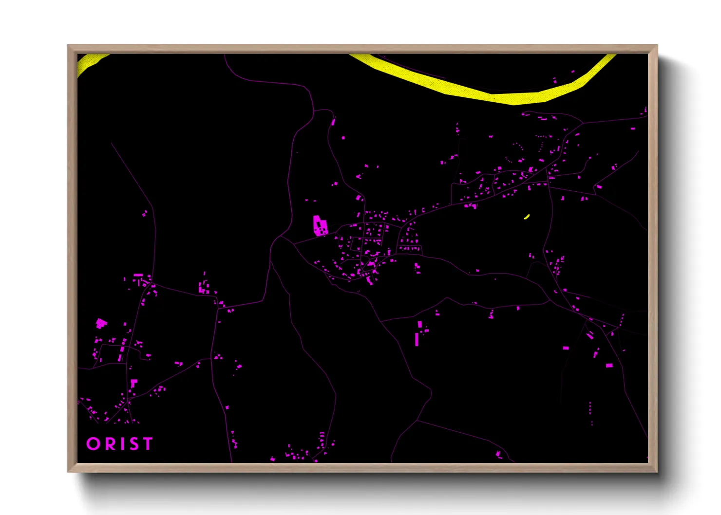 Une affiche de carte sur Orist
