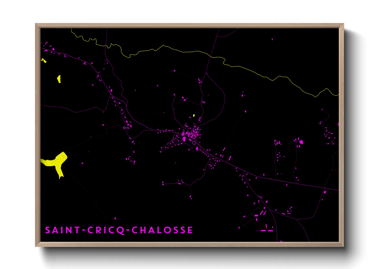 Une affiche de carte sur Saint-Cricq-Chalosse
