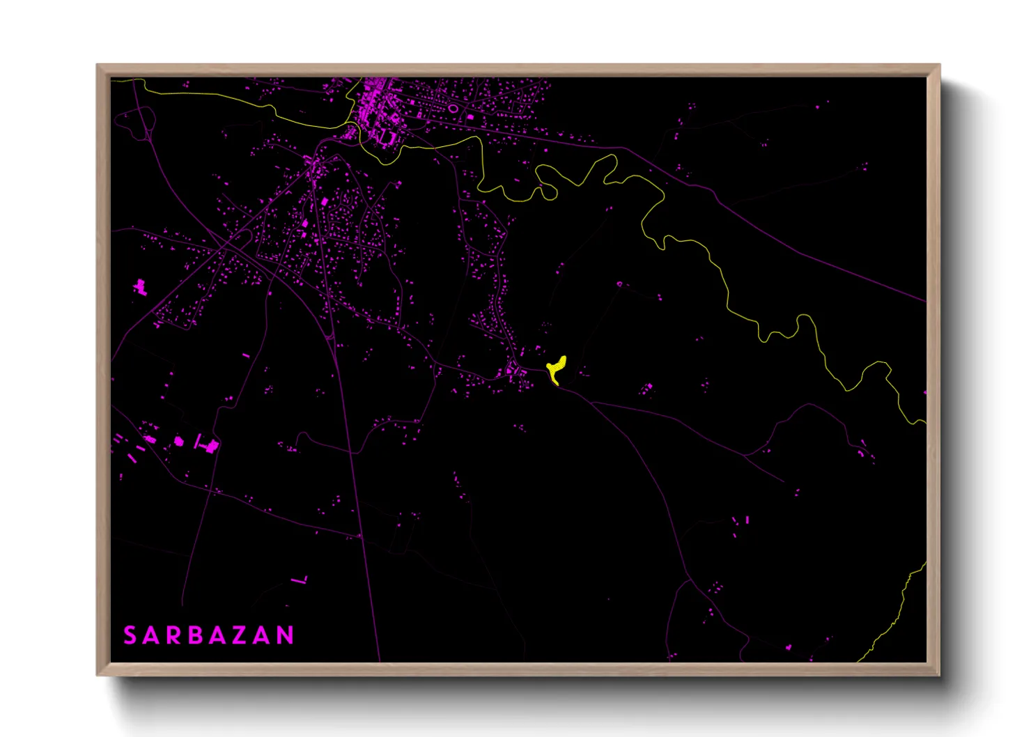 Une affiche de carte sur Sarbazan