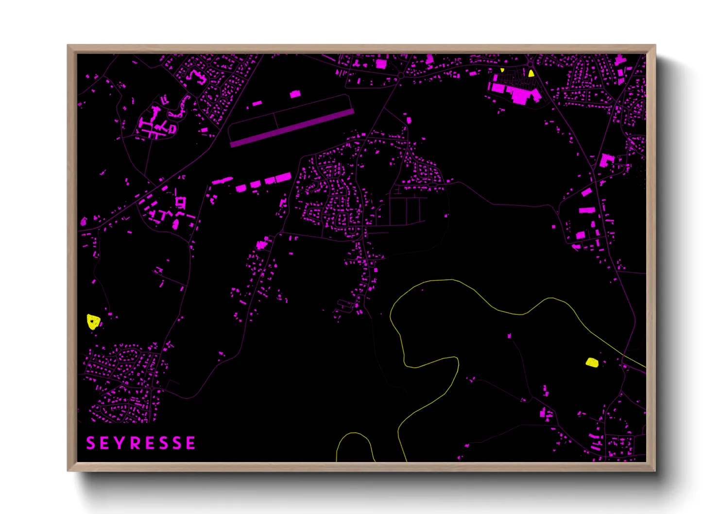 Une affiche de carte sur Seyresse
