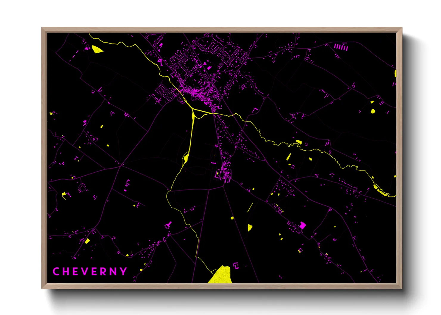 Une affiche de carte sur Cheverny