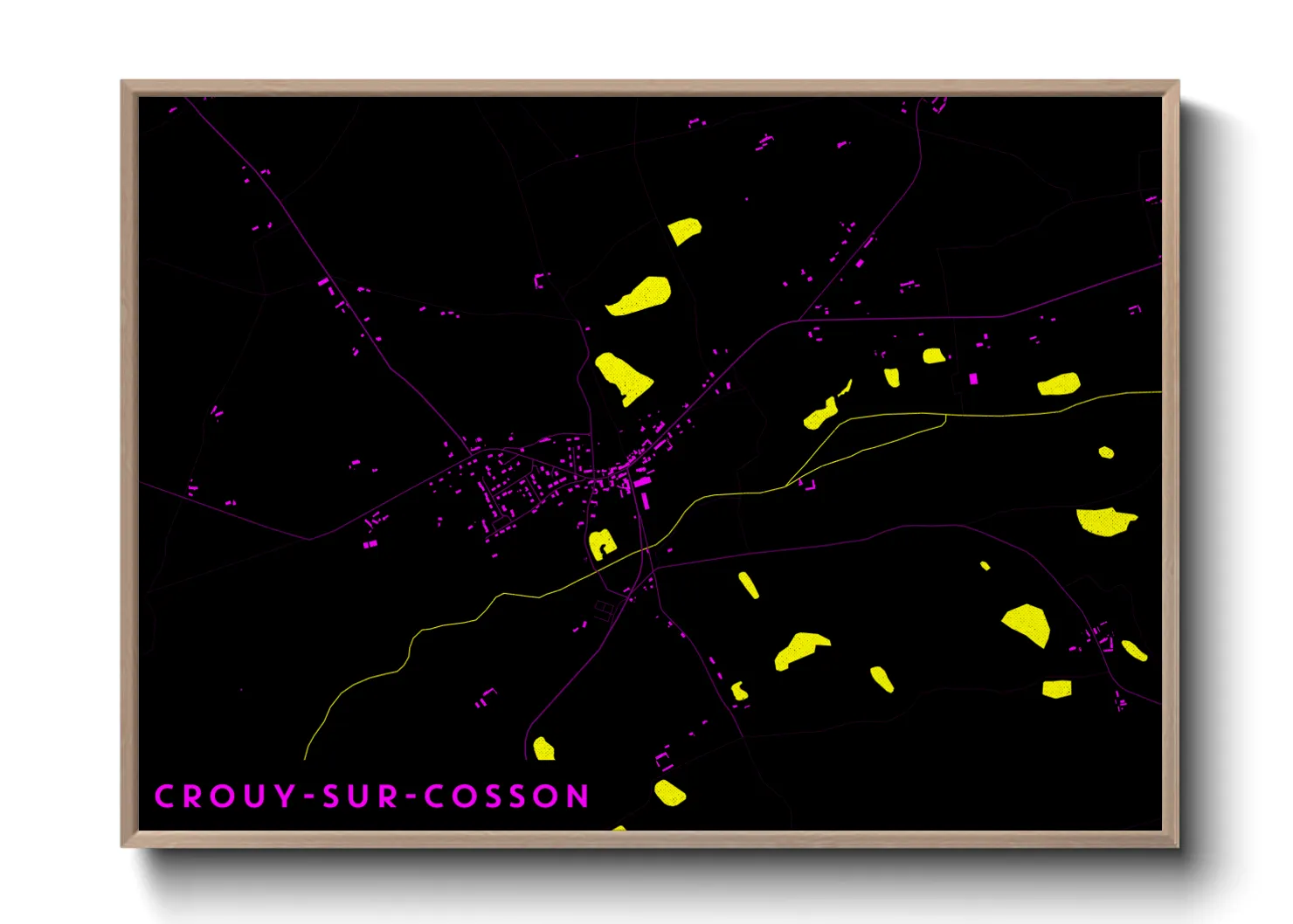 Une affiche de carte sur Crouy-sur-Cosson