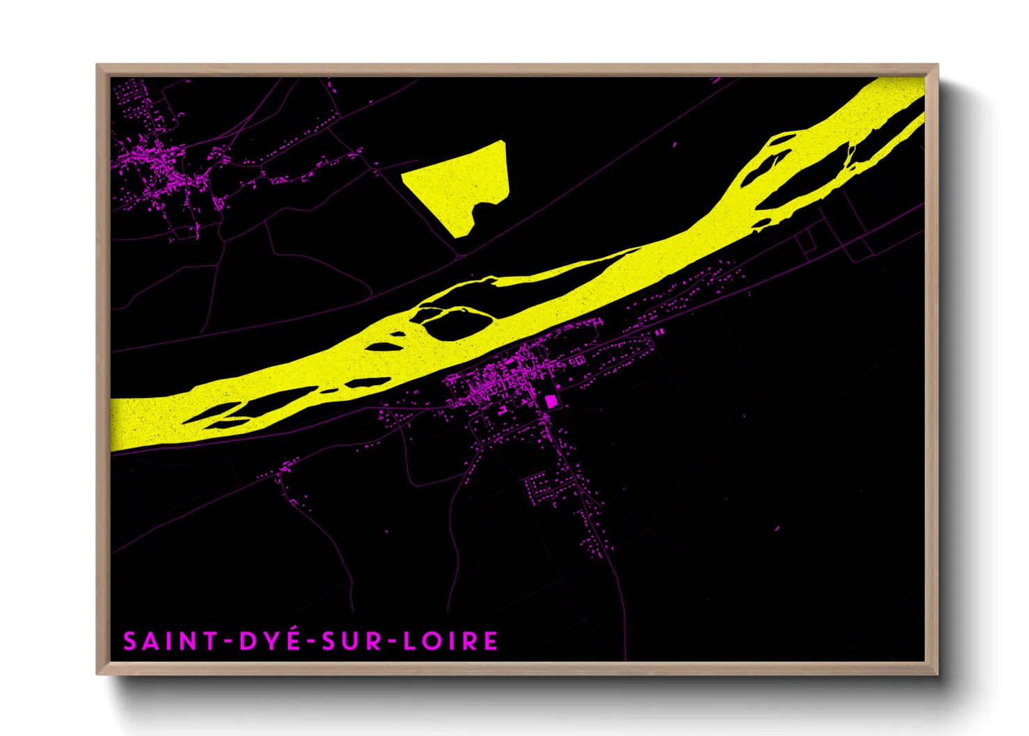 Une affiche de carte sur Saint-Dyé-sur-Loire