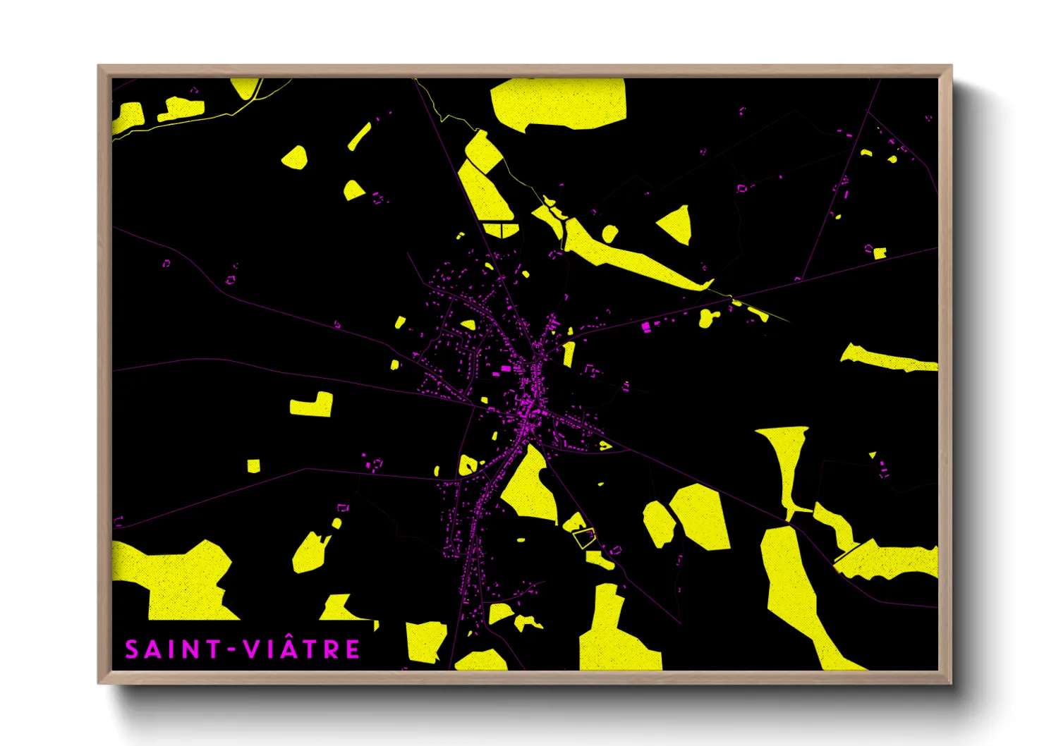 Une affiche de carte sur Saint-Viâtre