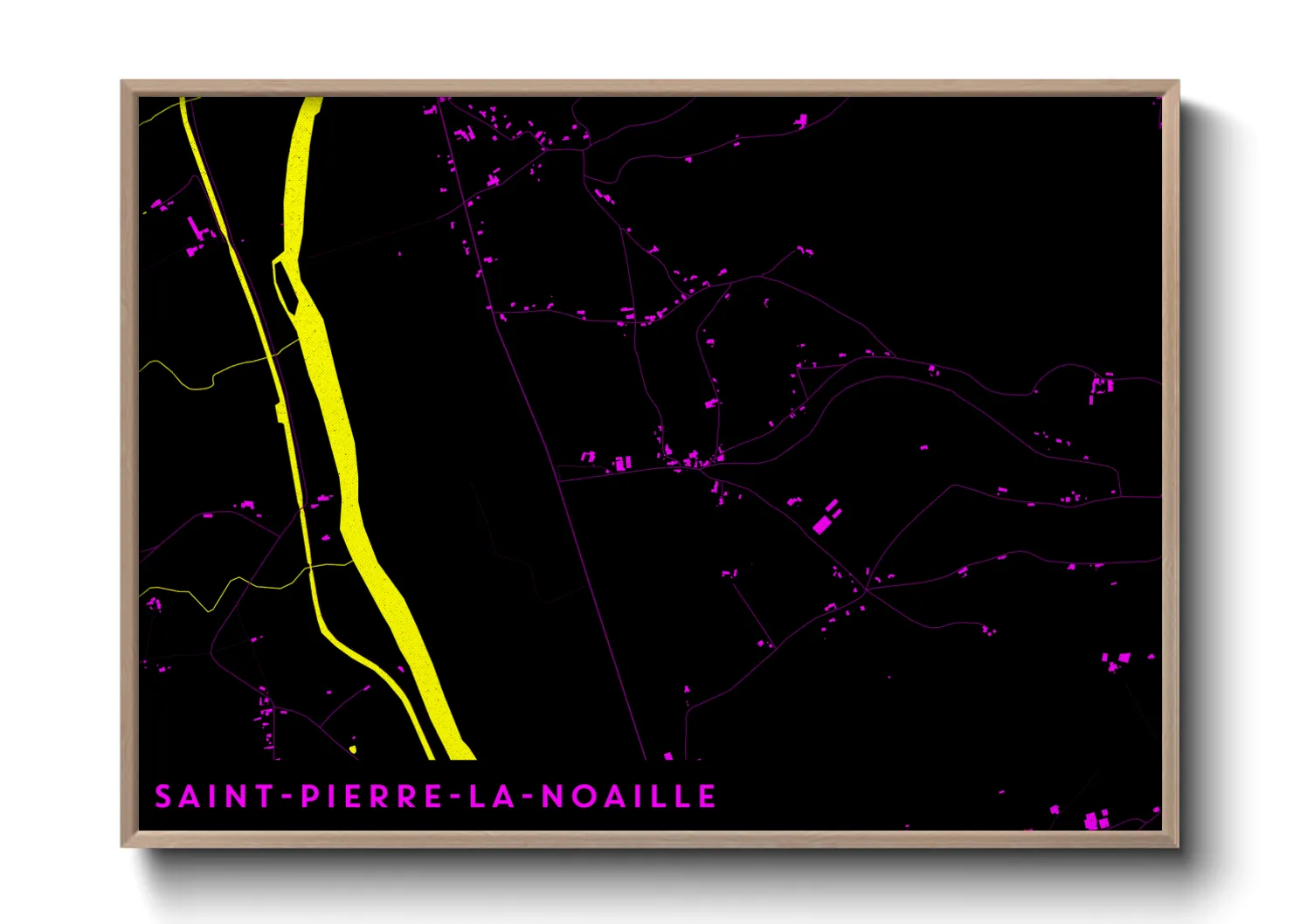 Une affiche de carte sur Saint-Pierre-la-Noaille