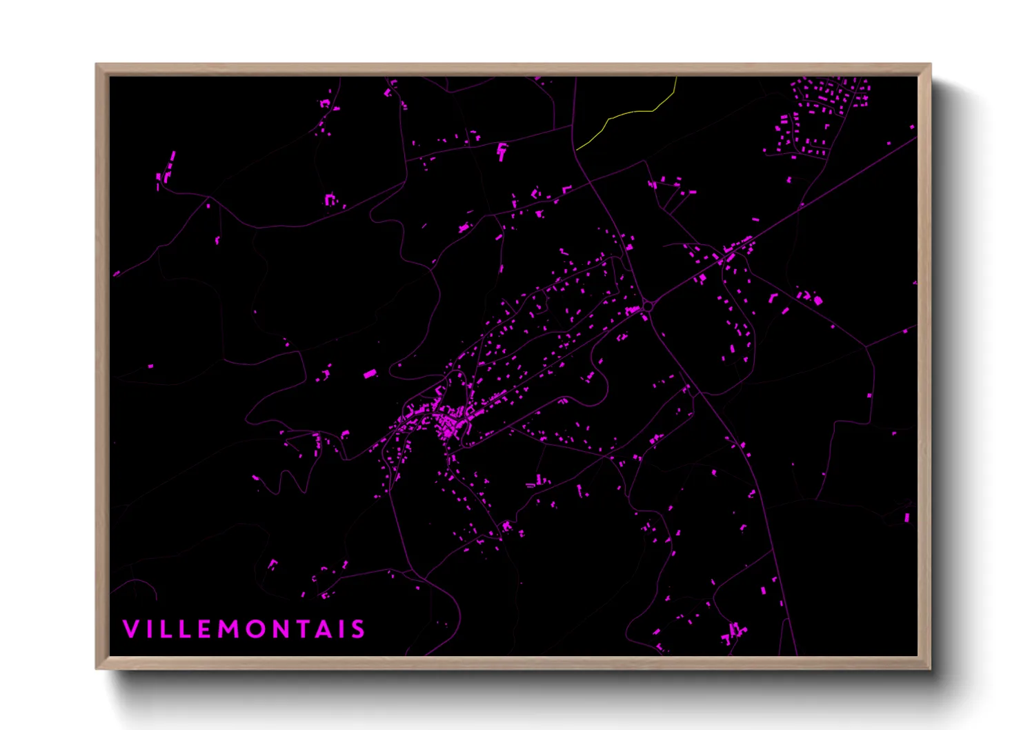 Une affiche de carte sur Villemontais