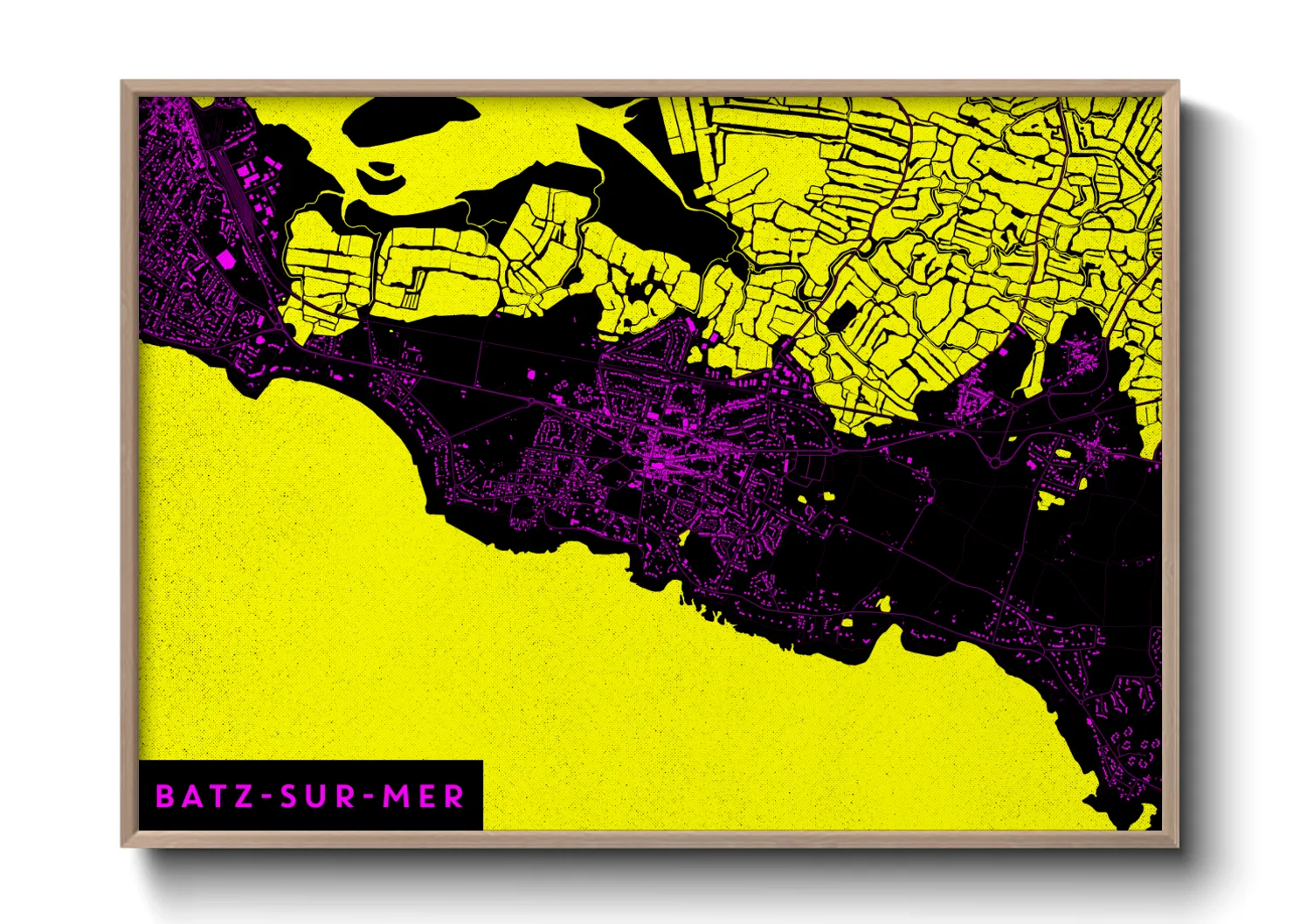 Une affiche de carte sur Batz-sur-Mer