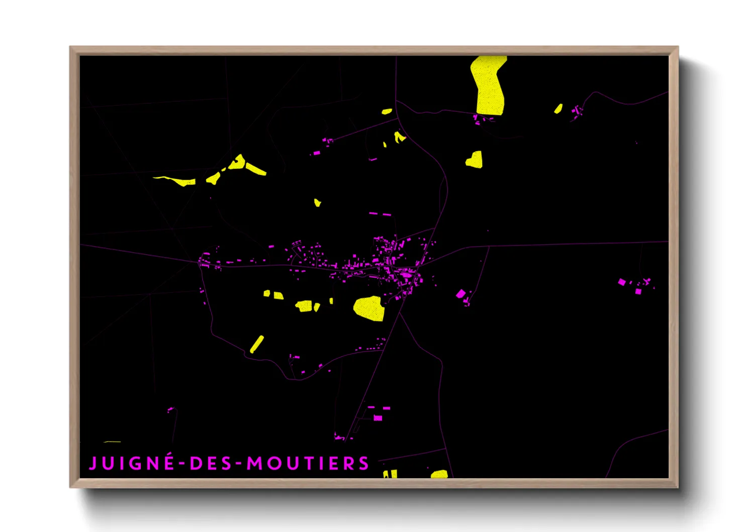 Une affiche de carte sur Juigné-des-Moutiers