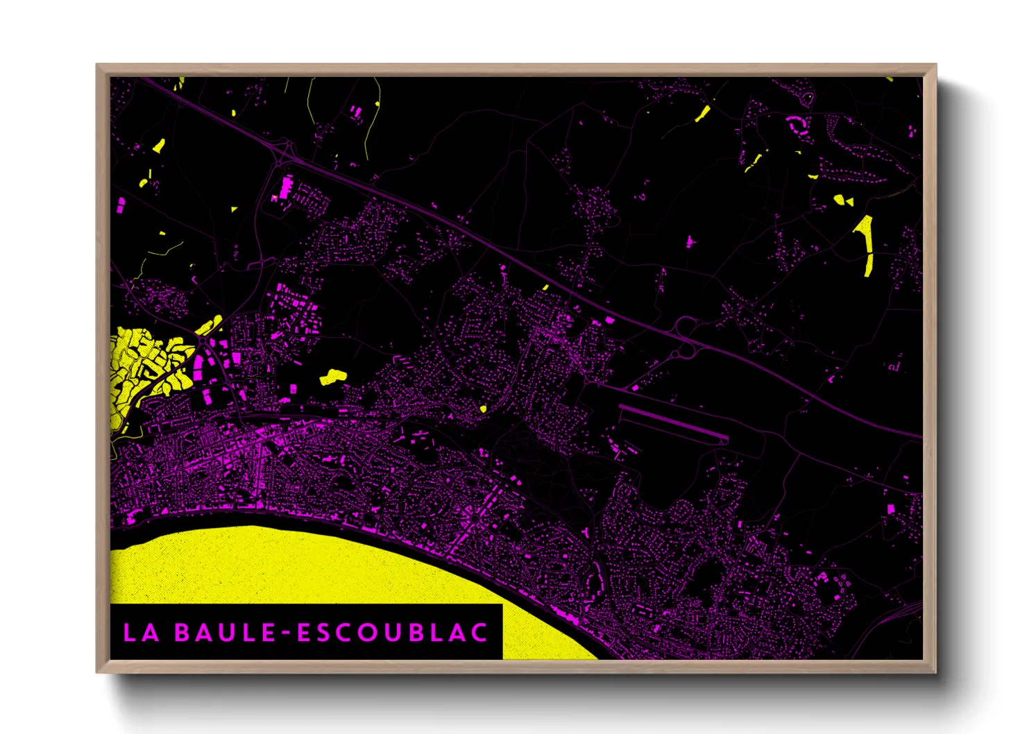 Une affiche de carte sur La Baule-Escoublac