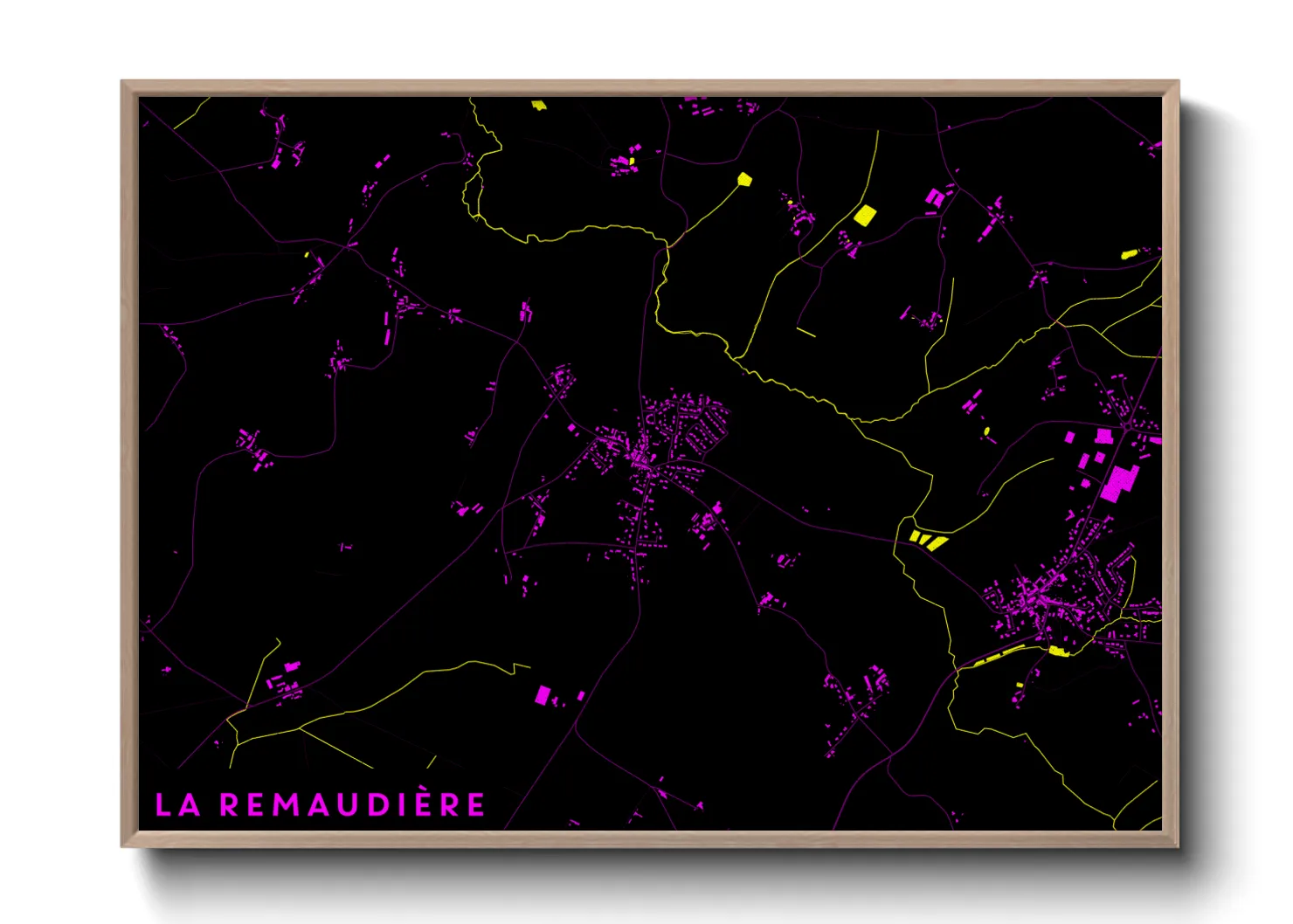 Une affiche de carte sur La Remaudière