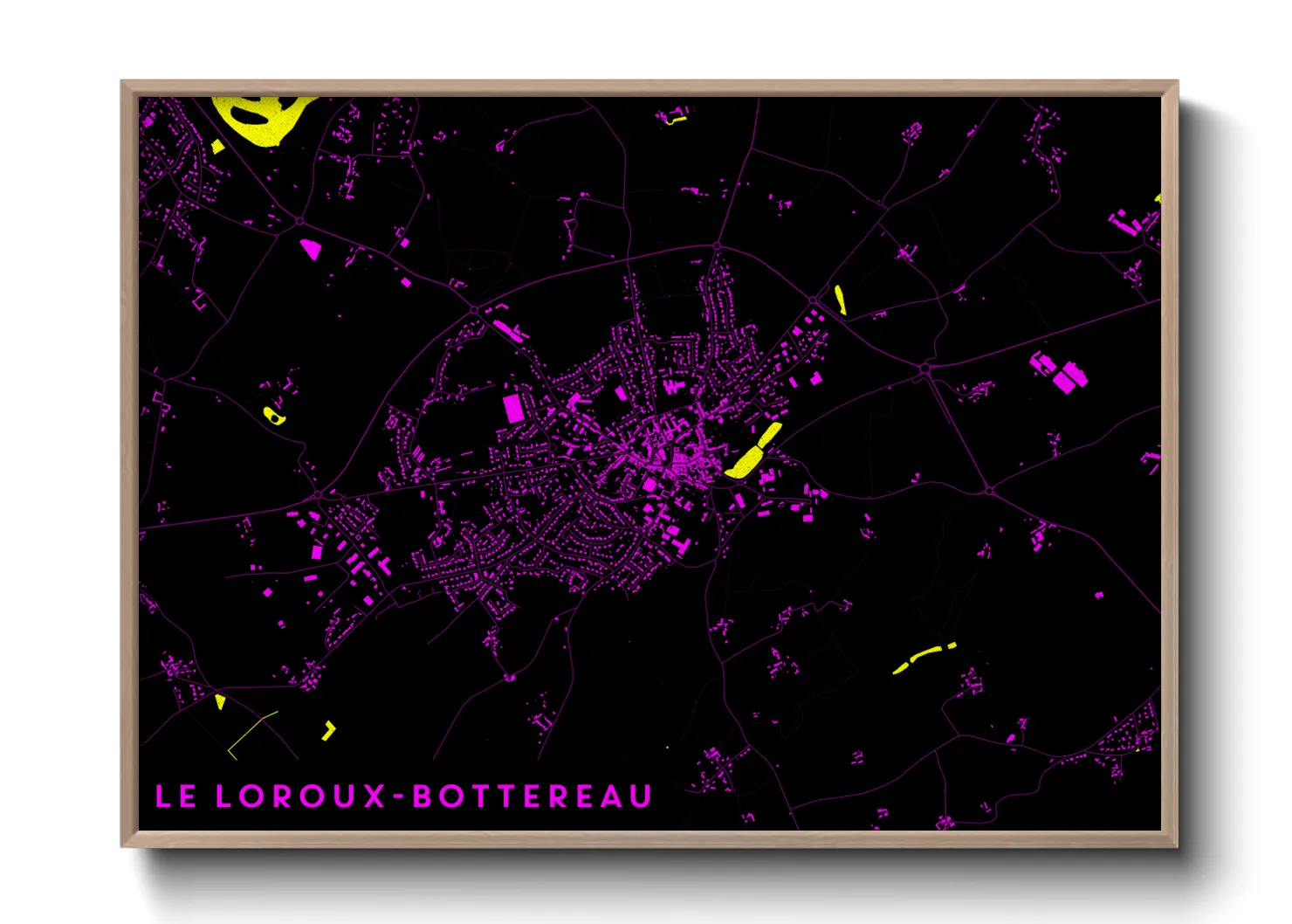 Une affiche de carte sur Le Loroux-Bottereau