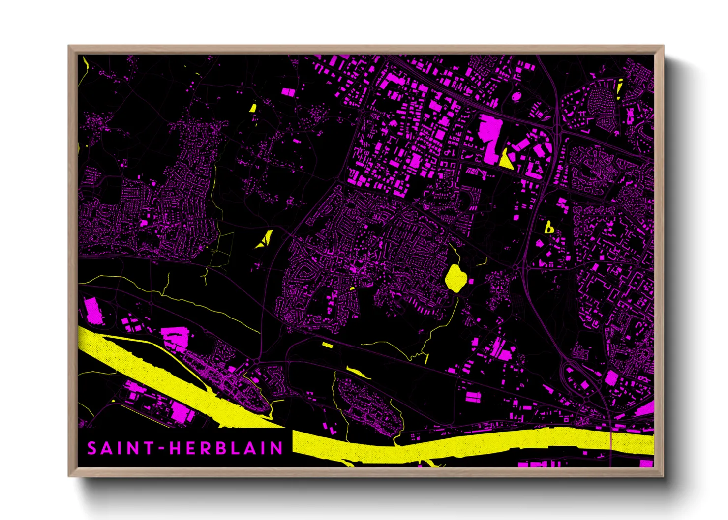 Une affiche de carte sur Saint-Herblain