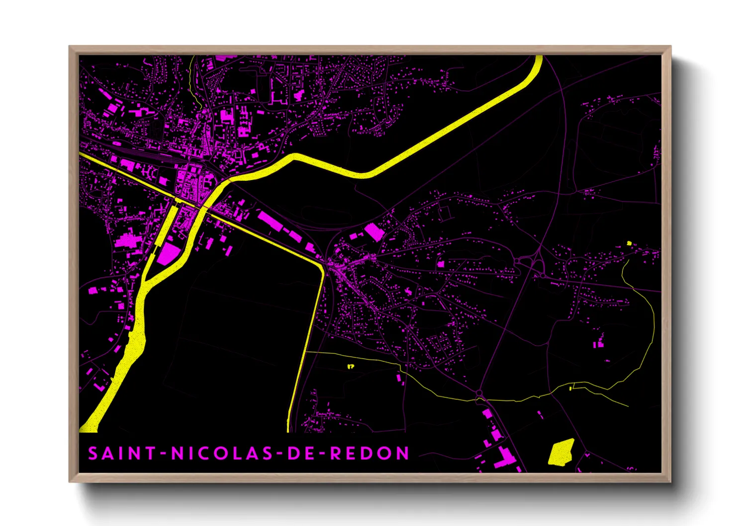Une affiche de carte sur Saint-Nicolas-de-Redon