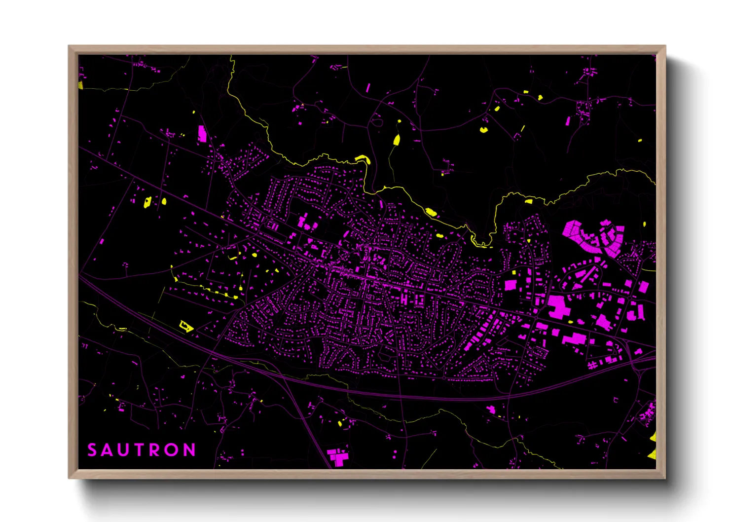 Une affiche de carte sur Sautron