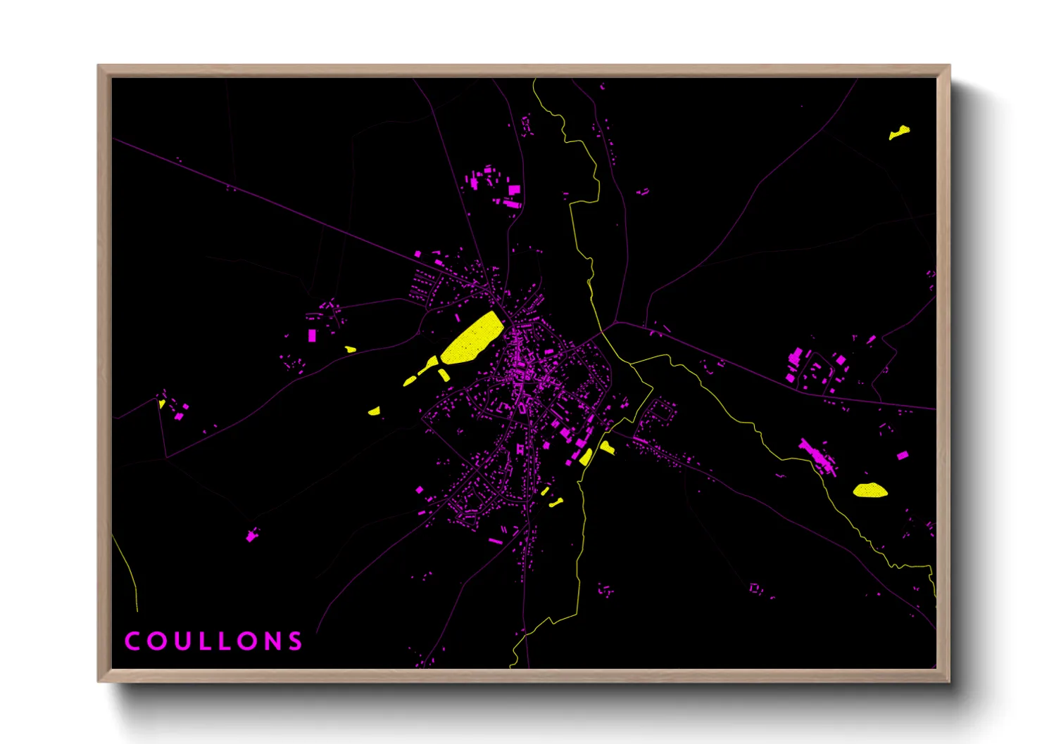 Une affiche de carte sur Coullons