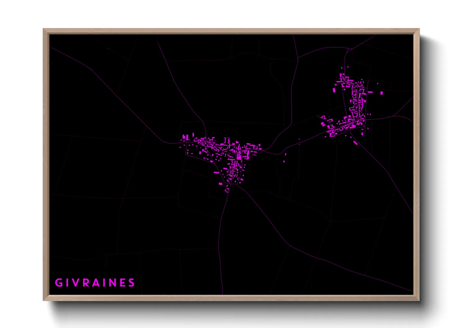 Une affiche de carte sur Givraines