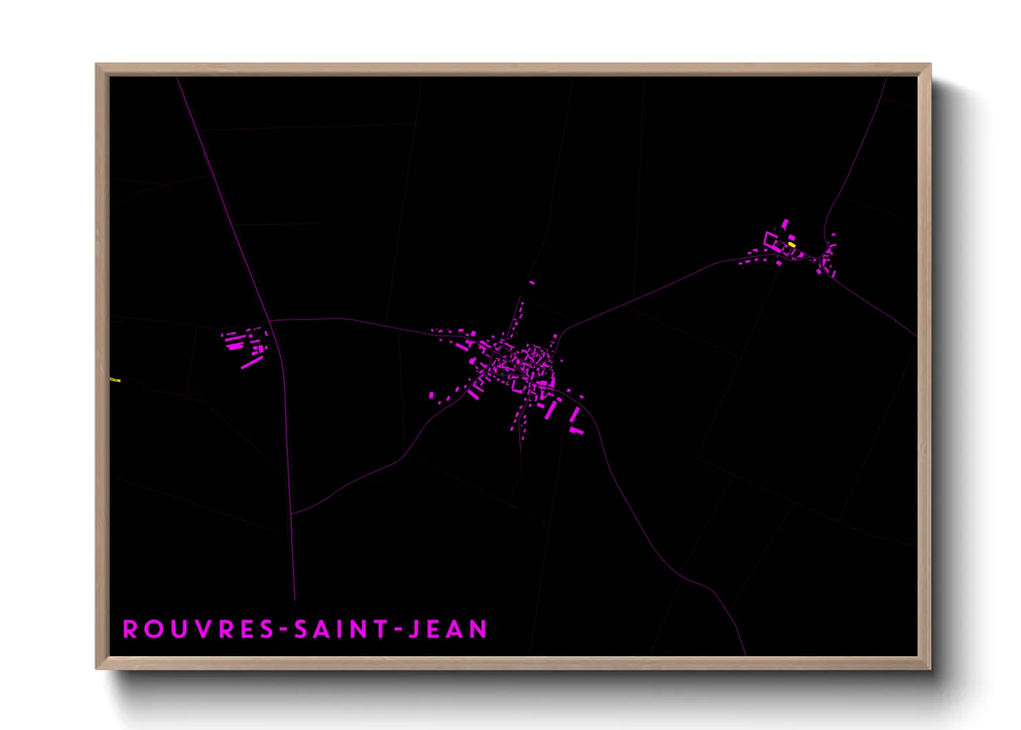 Une affiche de carte sur Rouvres-Saint-Jean