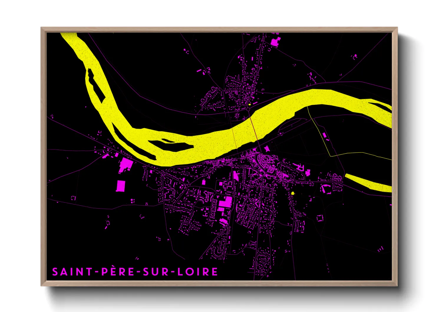 Une affiche de carte sur Saint-Père-sur-Loire