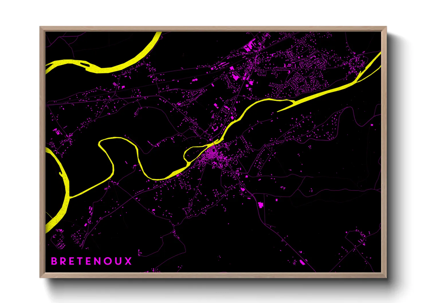 Une affiche de carte sur Bretenoux