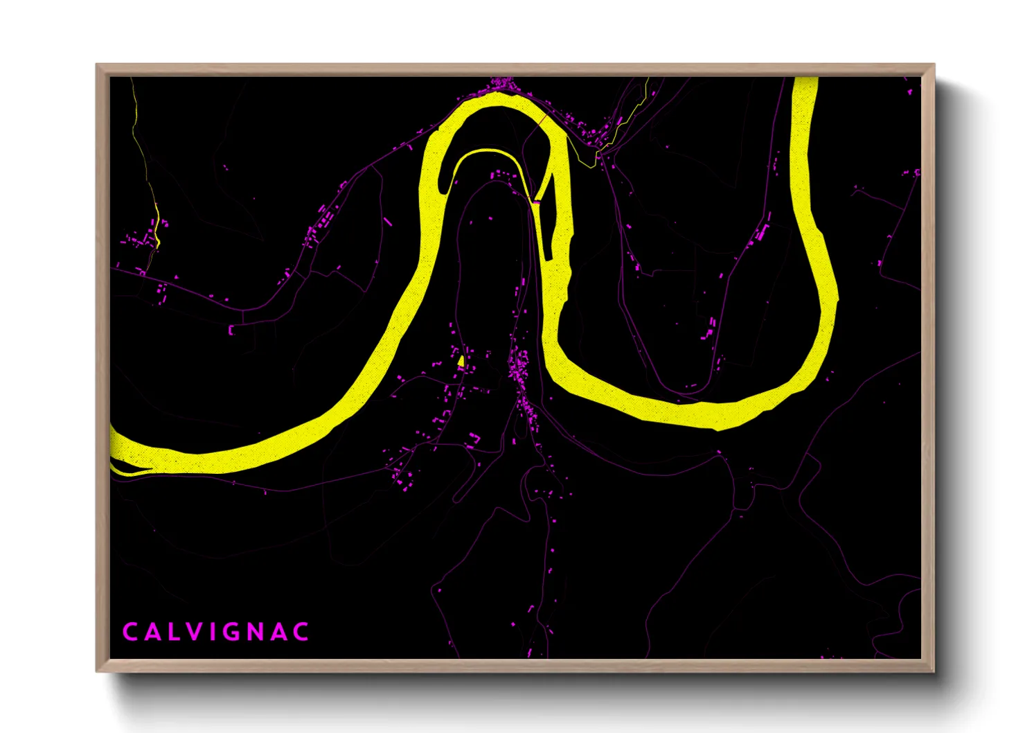 Une affiche de carte sur Calvignac