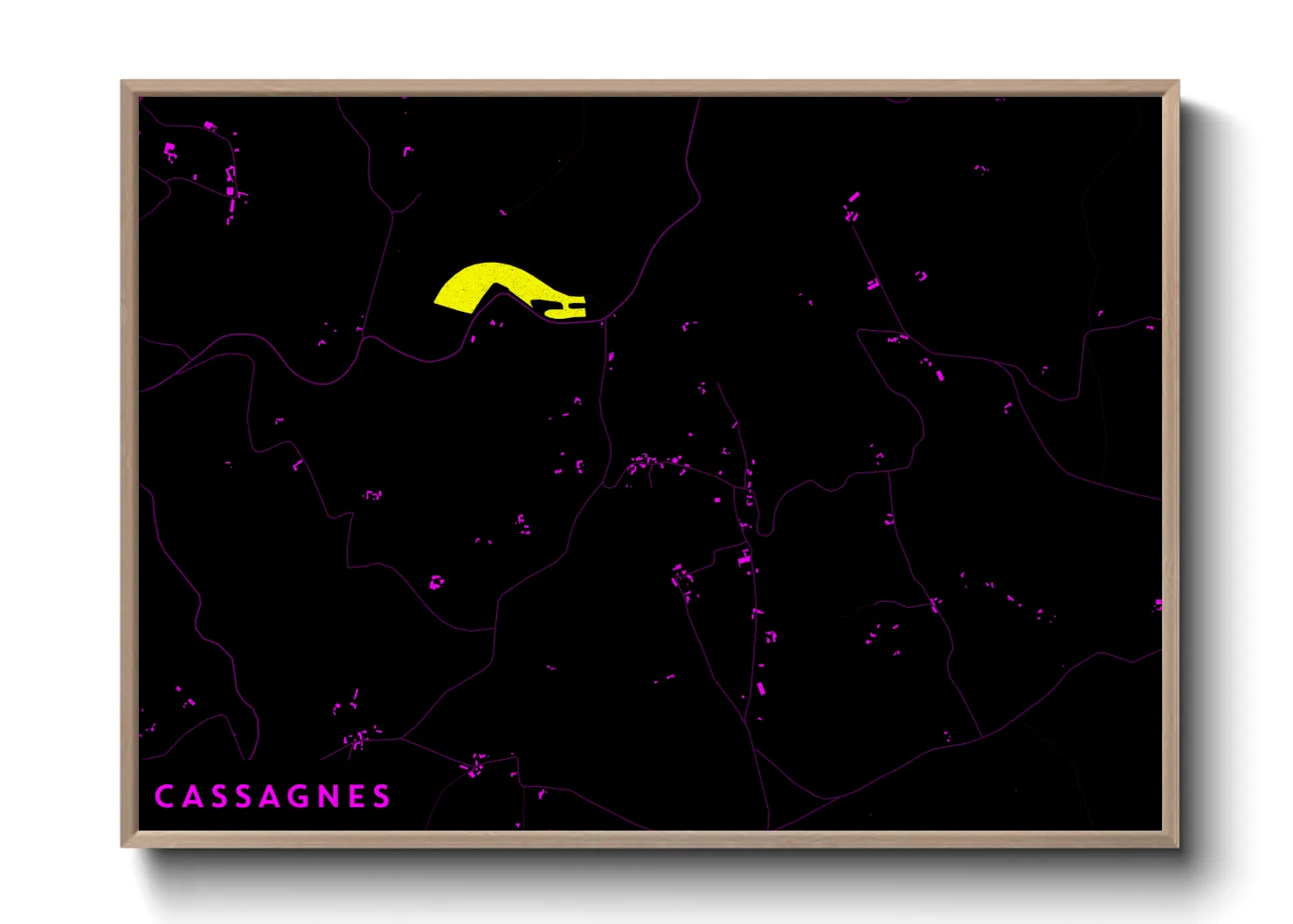 Une affiche de carte sur Cassagnes