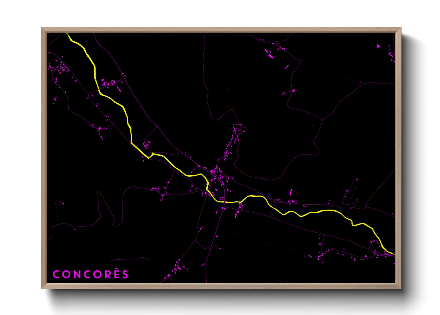 Une affiche de carte sur Concorès