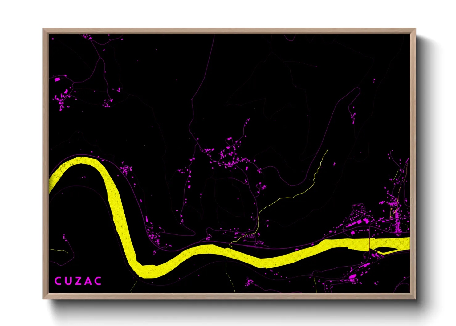 Une affiche de carte sur Cuzac