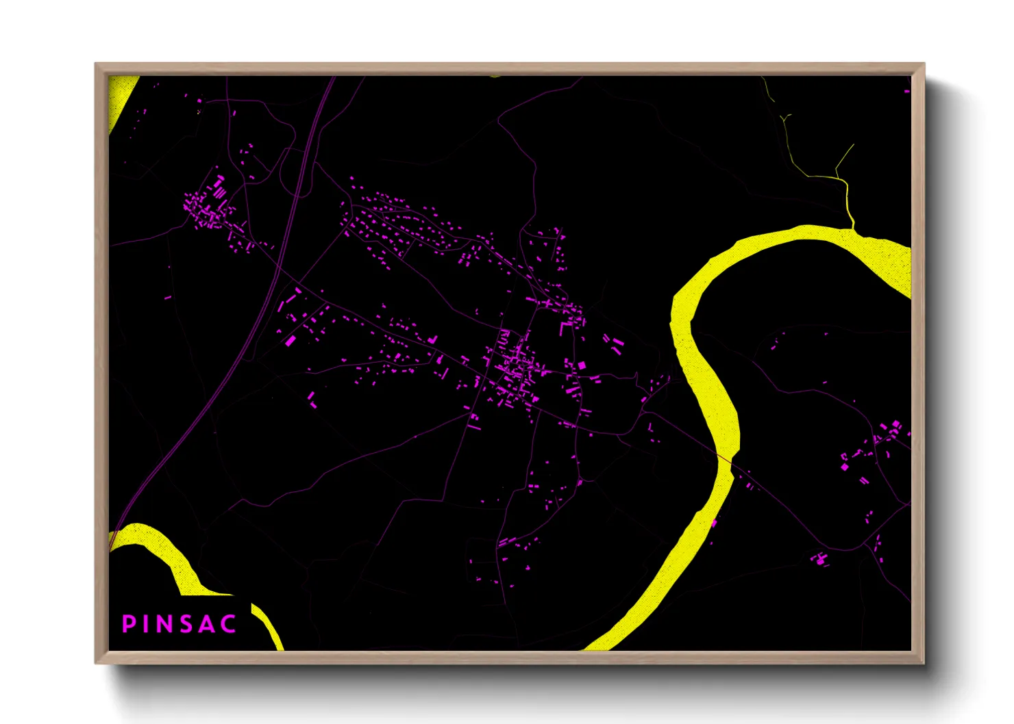 Une affiche de carte sur Pinsac