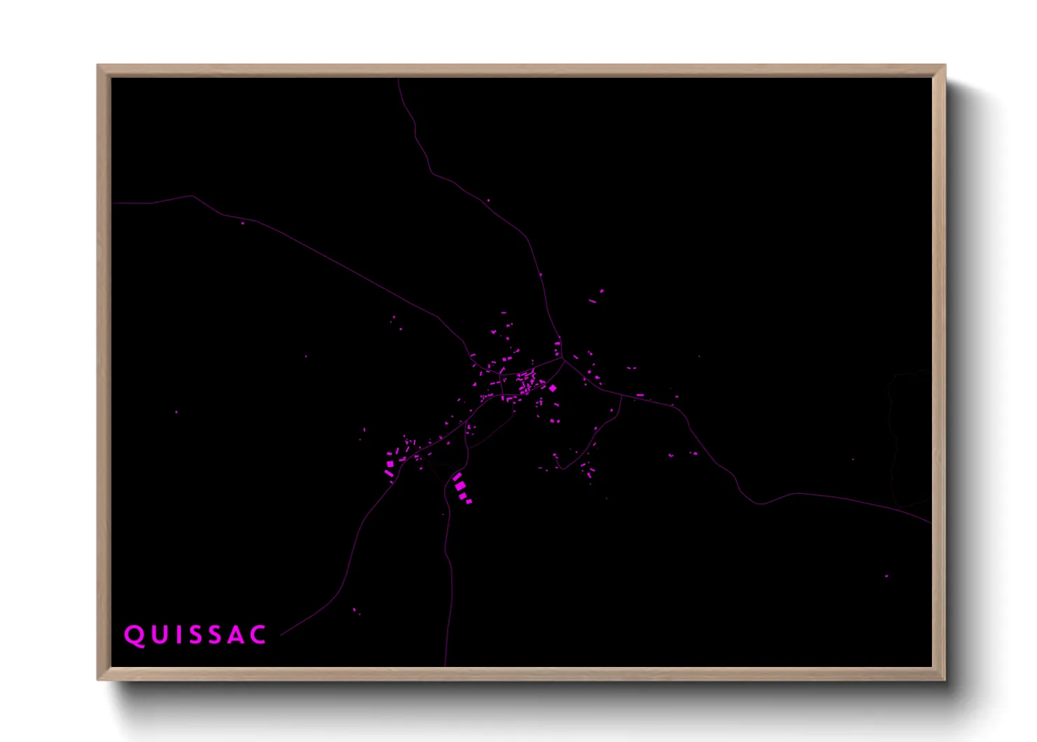 Une affiche de carte sur Quissac