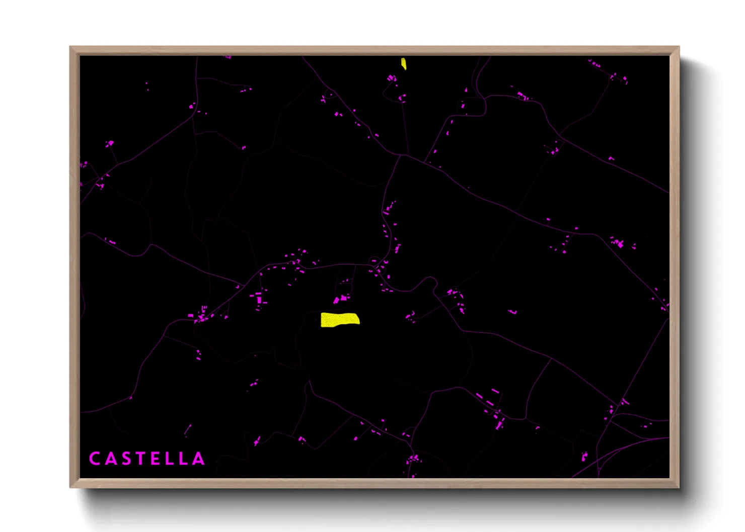 Une affiche de carte sur Castella