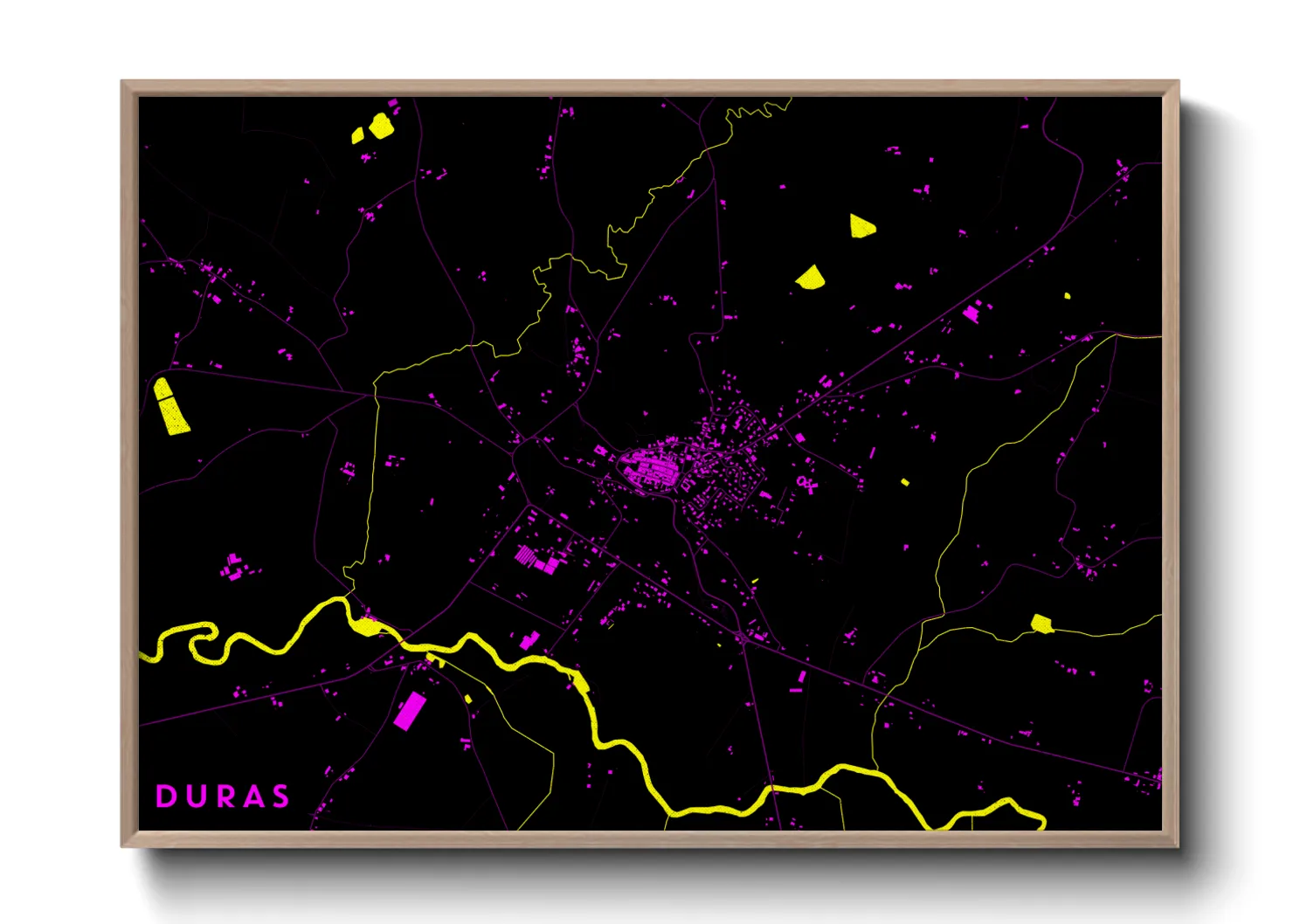 Une affiche de carte sur Duras