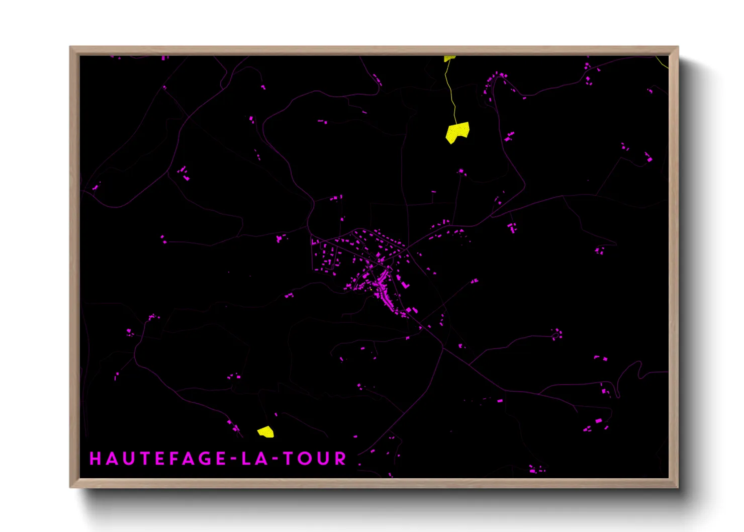 Une affiche de carte sur Hautefage-la-Tour