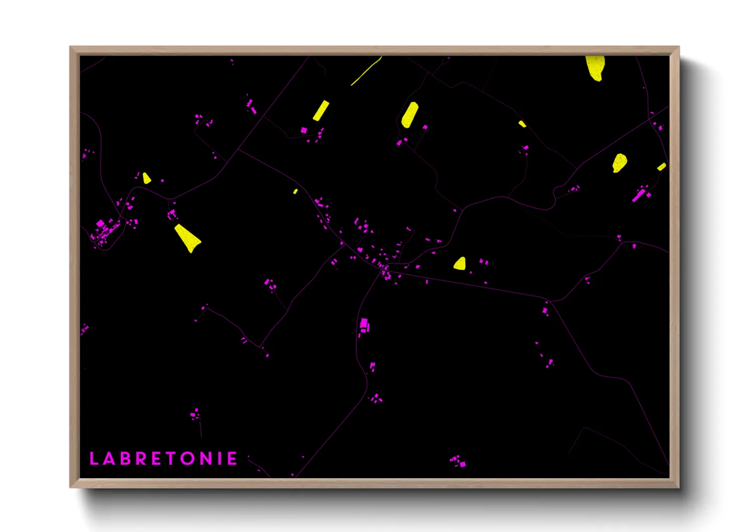 Une affiche de carte sur Labretonie