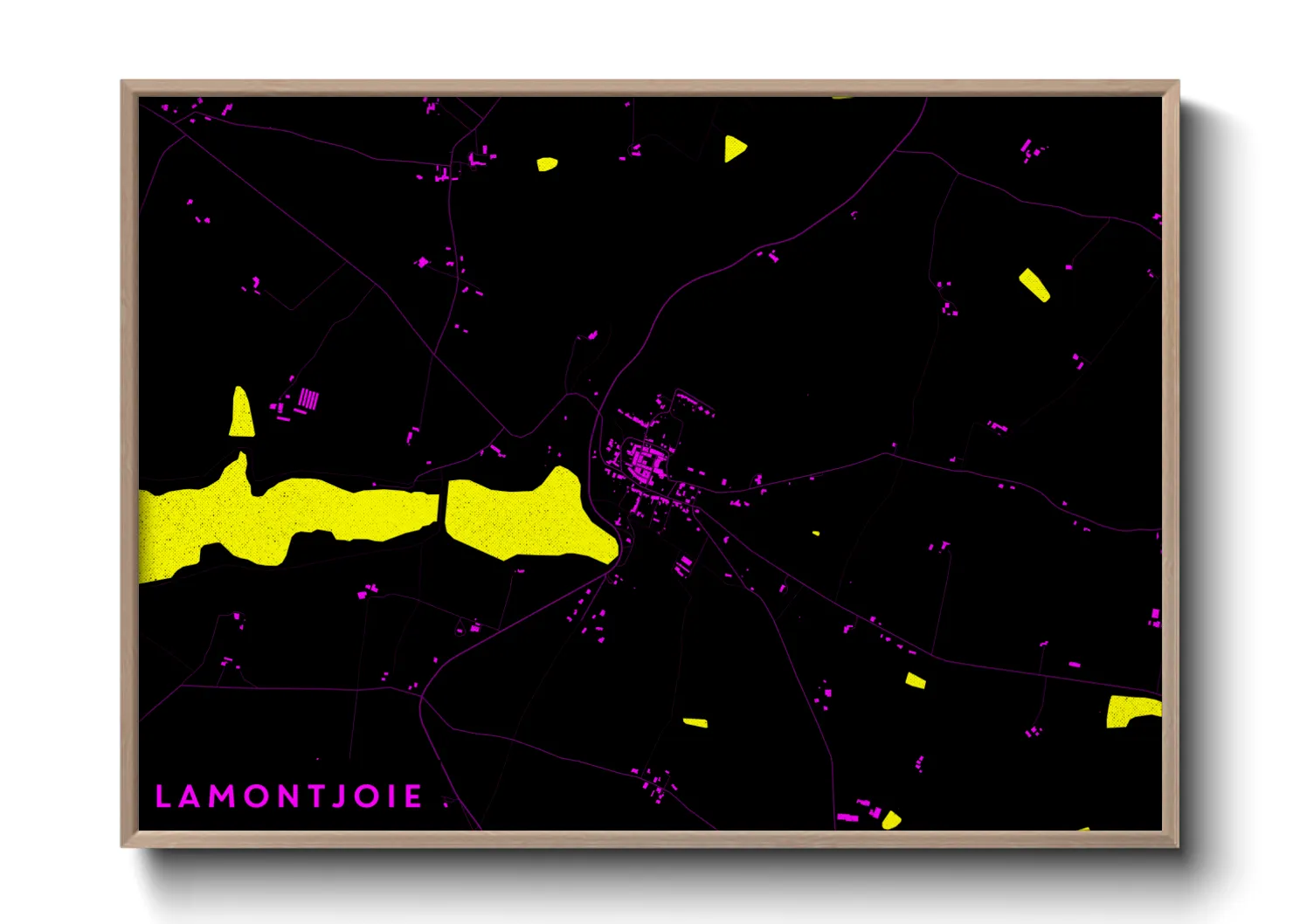 Une affiche de carte sur Lamontjoie