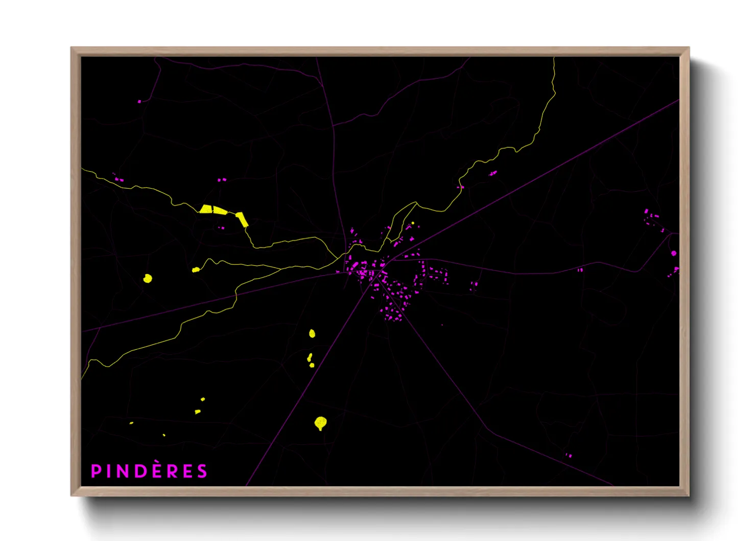 Une affiche de carte sur Pindères