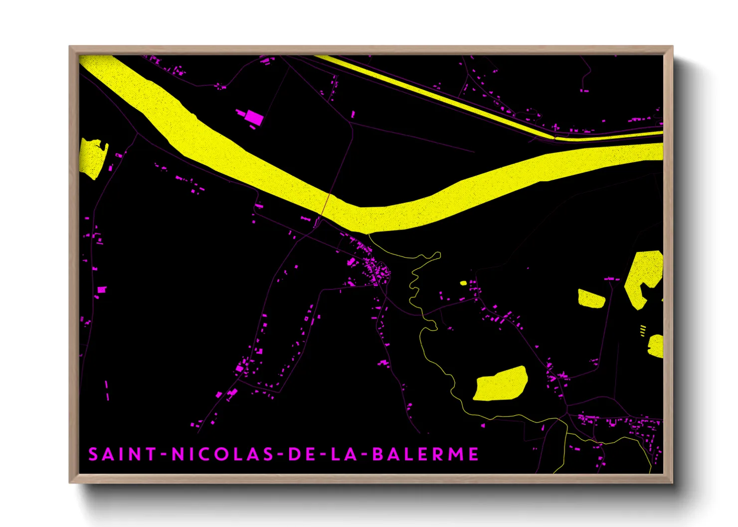 Une affiche de carte sur Saint-Nicolas-de-la-Balerme