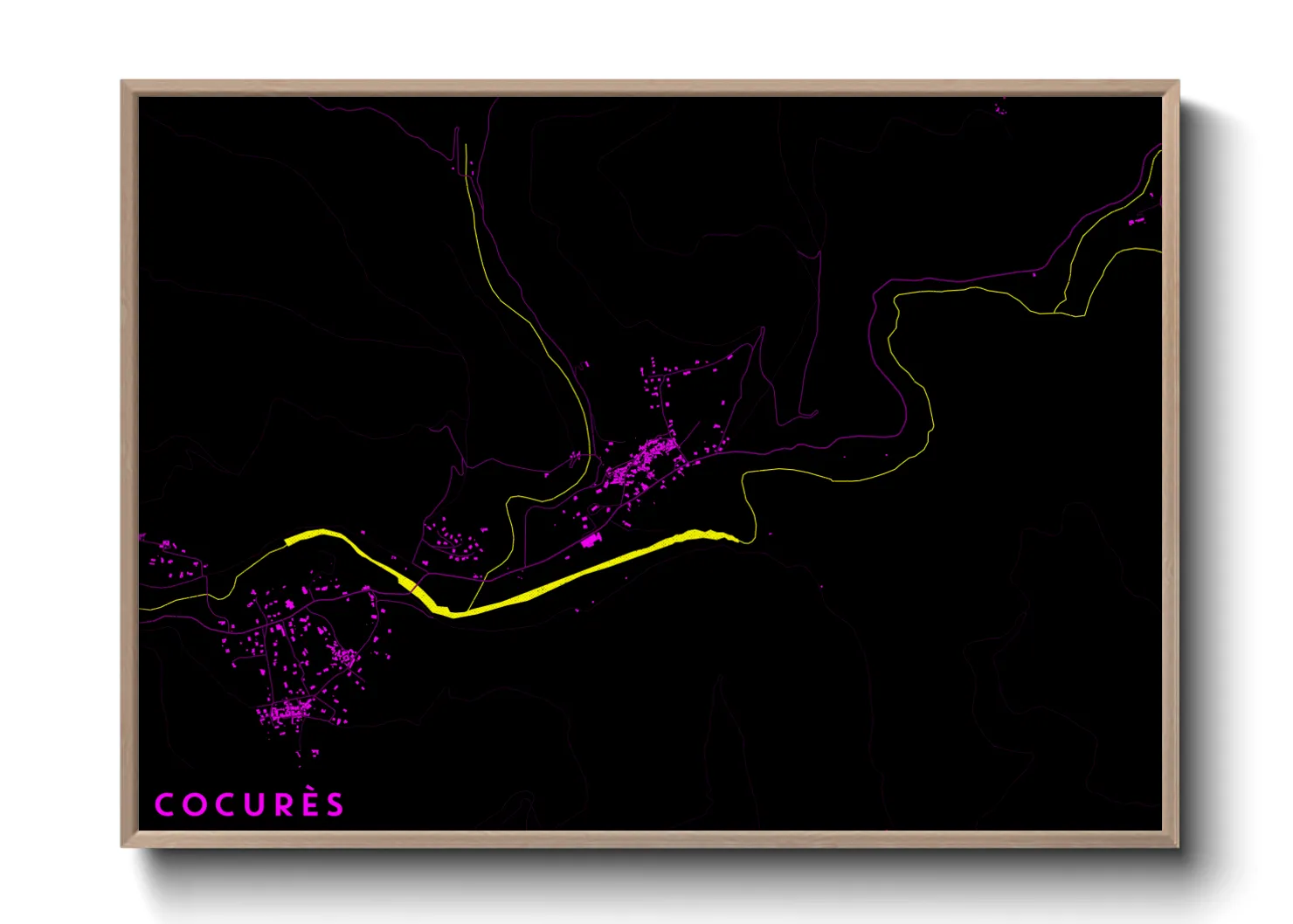 Une affiche de carte sur Cocurès