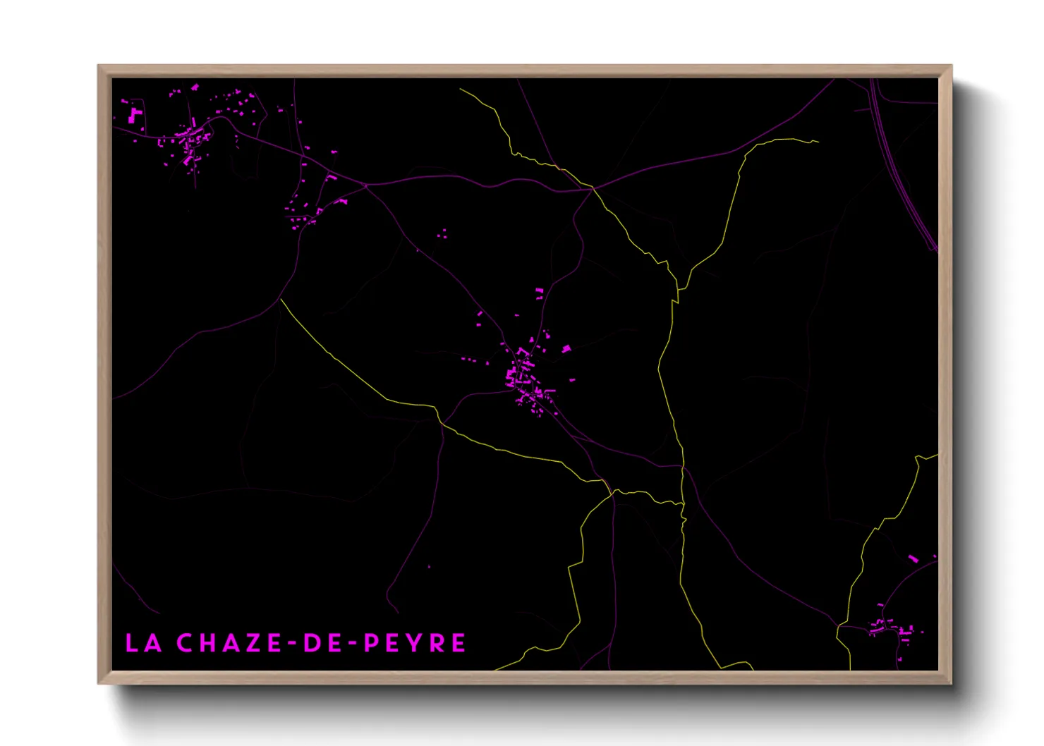 Une affiche de carte sur La Chaze-de-Peyre